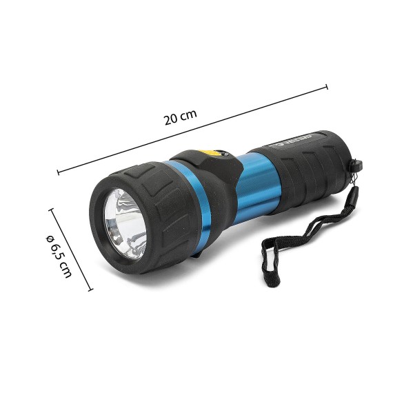 IMPULSE: torcia LED 3W 2D, in alluminio e rubber