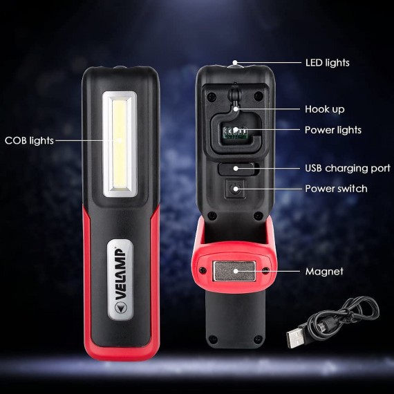 DAVY: worklight COB + high power 2x3W....