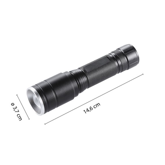 HUNTER : Lampe torche LED rechargeable 5W avec...