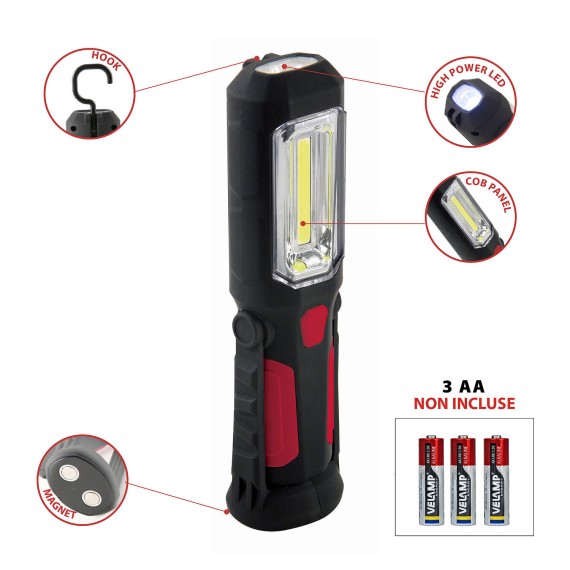 TRANSFORMER: 3-W-COB-Arbeitsleuchte +...