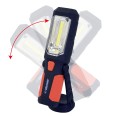 TRANSFORMER: 3-W-COB-Arbeitsleuchte + Taschenlampe. Haken, Magnet. Verstellbar.