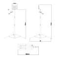 WAINGRO + TRIPOD: 50W SMD LED floodlight IP65, black 4000K with tripod and 3m cable