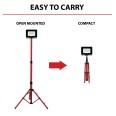 WAINGRO + TRIPOD: 50W SMD LED floodlight IP65, black 4000K with tripod and 3m cable