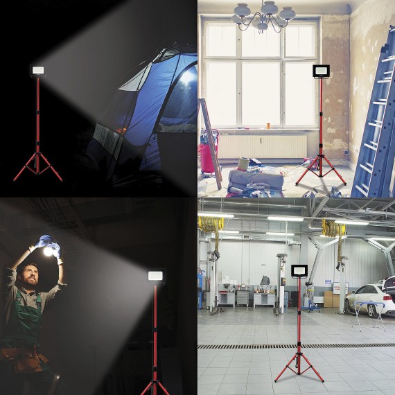 WAINGRO + TRIPOD: 50W SMD LED floodlight IP65,...