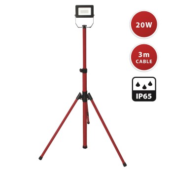 20W SMD LED floodlight, IP65, with tripod and 3m cable 2