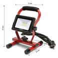 Luz de trabajo LED SMD de 20 W, IP65, con soporte y cable de 1,5 m