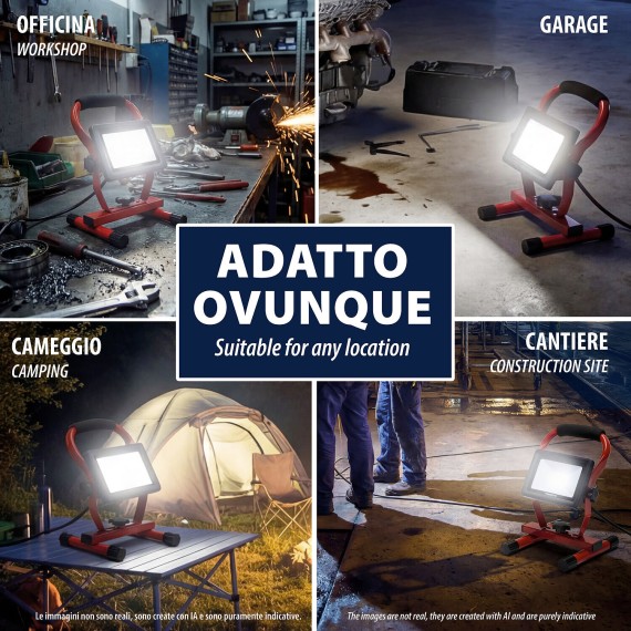 Luz de trabajo LED SMD de 20 W, IP65, con...