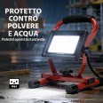 Luz de trabajo LED SMD de 20 W, IP65, con soporte y cable de 1,5 m