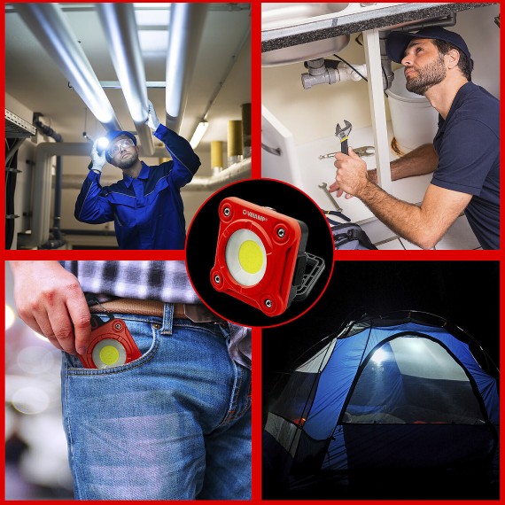 FARGO : Lampe de travail LED COB rechargeable 10 W