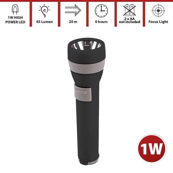 ZÜNDUNG: 1-W-LED-Taschenlampe aus Kunststoff. 2...