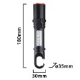 MAGNUM: Rechargeable 3W LED plastic flashlight. Side-mounted flashlight and zoom.