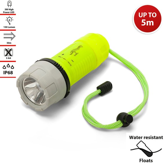 NEMO: 150 lumen LED underwater flashlight....