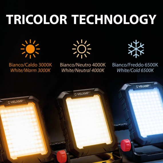 CROW: Wiederaufladbarer LED-Fluter, 30 W / 3000...