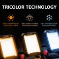 CROW: Wiederaufladbarer LED-Fluter, 30 W / 3000 lm. Schutzart IP54. Farbtemperatur: 3000 K / 4000 K / 6500 K. Farbe: Noir