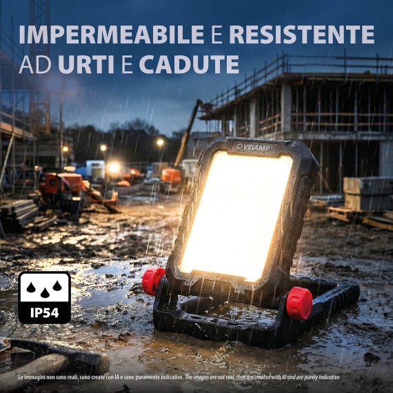 CROW: Wiederaufladbarer LED-Fluter, 30 W / 3000...