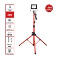 20W SMD LED floodlight, IP65, with tripod and 3m cable