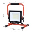 WAINGRO 50W: 50W SMD LED work light with ground bracket and 2m cable. IP65. Red