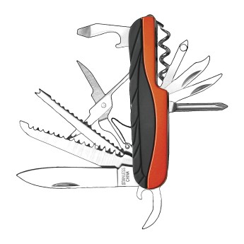 15-in-1 Multifunction Knife. Orange