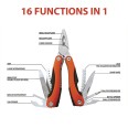 16-in-1 Multifunktionszange. Orange.