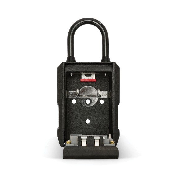 Schlüsselsafe. Großes Modell mit Schloss. Schwarz.
