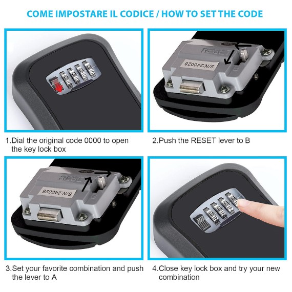 Key safe. Medium model with code protection....