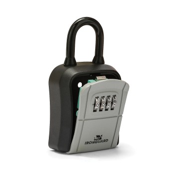 Key safe. Basic model with lock. Gray.