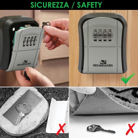 Schlüsselsafe. Basismodell. Grau.