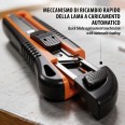 Professional self-locking cutter with 2 spare blades.