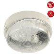 BIGBOB : Applique murale ronde de 22 cm en plastique et verre, culot E27 max 60 W - Blanc