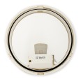 BIGBOB : Applique murale ronde de 22 cm en plastique et verre, culot E27 max 60 W - Blanc