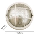 BUBBLE : Applique murale ronde en plastique et verre E27 max 60W - Blanc