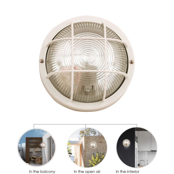 BUBBLE : Applique murale ronde en plastique et...