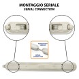 ECOPOWER: Plafoniera stagna LED, 120cm, 5200lm, 40W, prolungabile