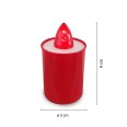 Lumino Elettrico a Led 9 cm, Durata 90gg, rosso con Luce fissa rossa