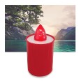 Lumino Elettrico a Led 9 cm, Durata 90gg, rosso con Luce fissa rossa