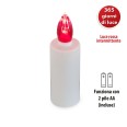 INFINITY: Electric LED Tealight, 365 Days Lasting, White with Red Flashing Light