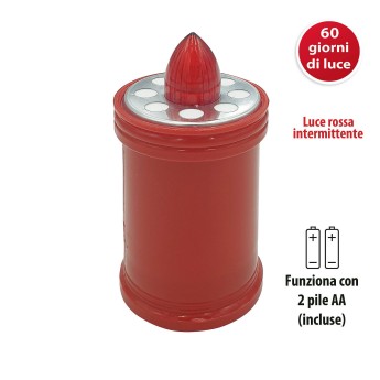 Lumino Elettrico a Led 12,9 cm, Durata 60gg, rosso con... 2