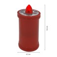 Lumino Elettrico a Led 15,2cm, Durata 90gg, rosso con Luce fissa rossa