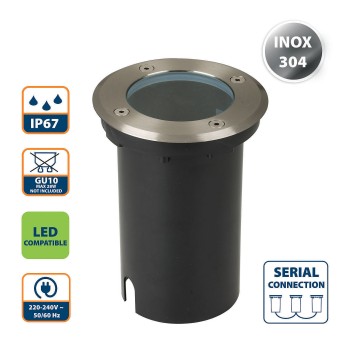 Recessed outdoor spotlight. GU10 socket. 2