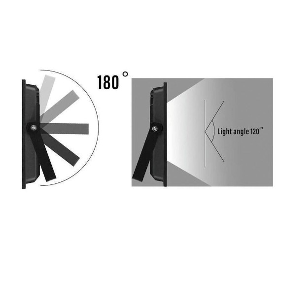 PADLIGHT5, 10-W-SMD-LED-Flutlicht IP65, Schwarz...