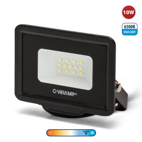 PADLIGHT5, proiettore LED SMD 10W IP65, nero 6500K