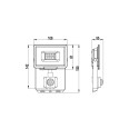 PADLIGHT5, proiettore LED SMD 10W IP44, nero 4000K. Con IR