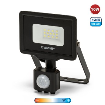 PADLIGHT5, proiettore LED SMD 10W IP44, nero 6500K. Con IR 2