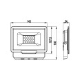 PADLIGHT5, proiettore LED SMD 20W IP65, nero 4000K