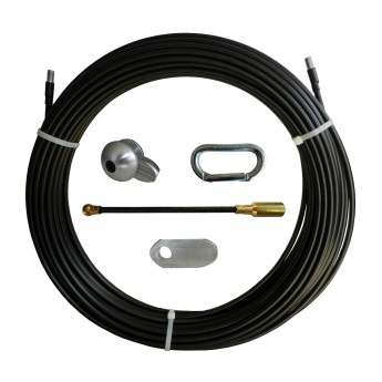 Aiguille tire-fil en nylon-acier, noir, Ø10 mm, 40 mètres