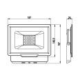 PADLIGHT5, proiettore LED SMD 30W IP65, nero 6500K