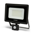 PADLIGHT5, 50-W-SMD-LED-Flutlicht IP44, Schwarz, 6500 K. Mit IR-Beleuchtung.