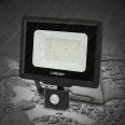 PADLIGHT5, 50-W-SMD-LED-Flutlicht IP44, Schwarz, 6500 K. Mit IR-Beleuchtung.