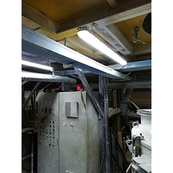 IP65-Deckenleuchte nur für 1x18W LED-Röhren