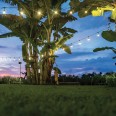 CASSIOPEA: Catenaria IP44 a carica solare, 8 metri, 10 bulbi LED bianchi, nero